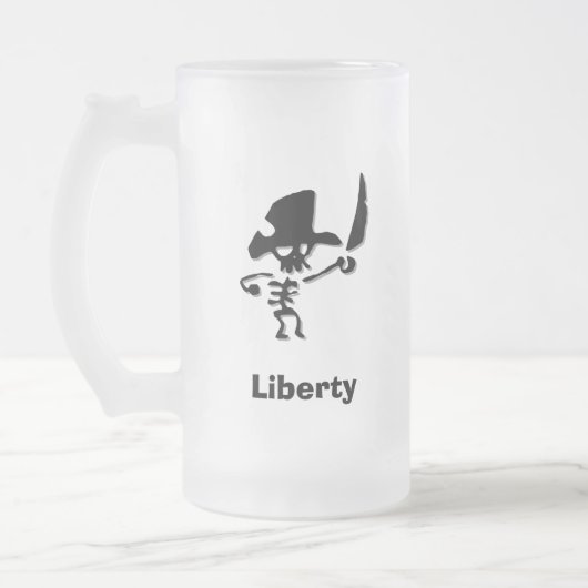 Pirate Liberty Mattglas Bierglas (Links)