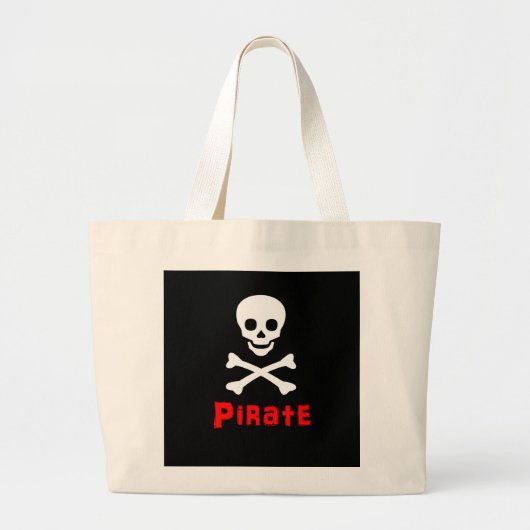 Pirate-Logo Jumbo Stoffbeutel (Vorne)