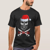 Pirate Lover Xmas Matching Yo Ho Ho Santa Pirate C T-Shirt (Vorderseite)