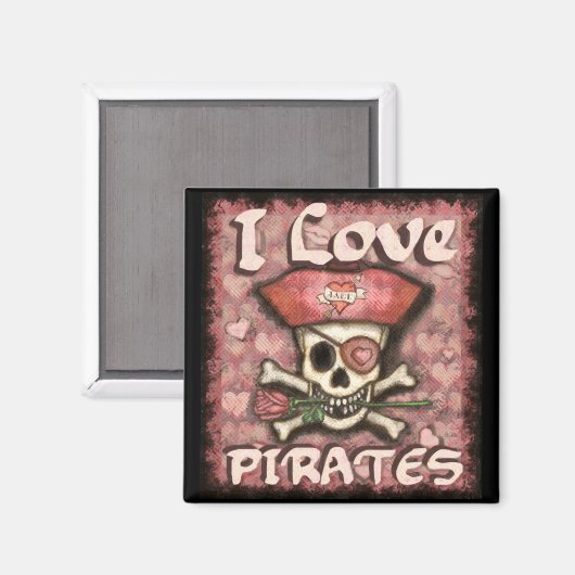 Pirate Lover's Valentine Magnet (Vorderseite/Rückseite)