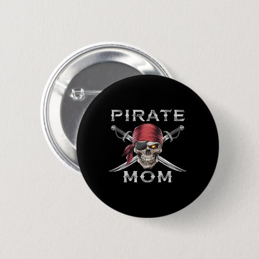 Pirate-Mama Button (Vorne & Hinten)