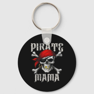 Pirate Mama Piratenflagge Flag und Skull Crossbone Schlüsselanhänger
