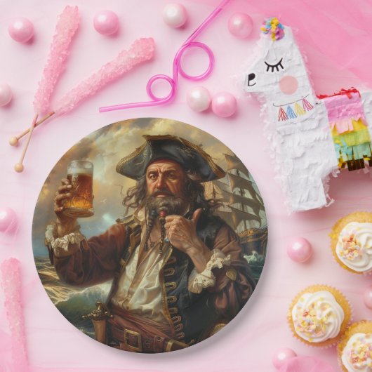 Pirate Man Cave Bar Getränke Tableware GRILLEN Pappteller (Party)