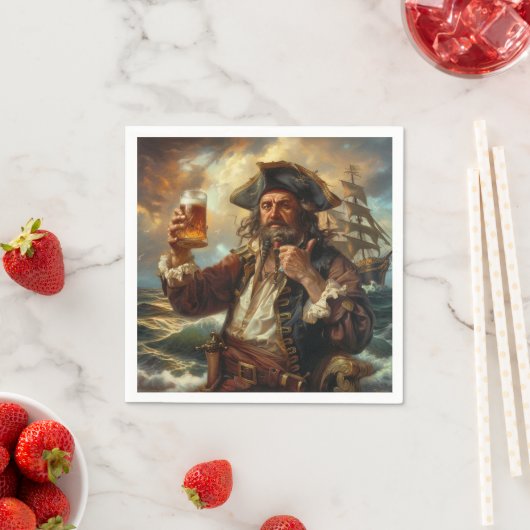 Pirate Man Cave Cigar Bar Getränke Cocktail Serviette (Beispiel)