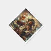 Pirate Man Cave Cigar Bar Getränke Cocktail Serviette (Ecke)