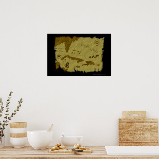 Pirate Map #1 Poster (Küche)