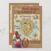 Pirate Map als Einladung (Vorne/Hinten)