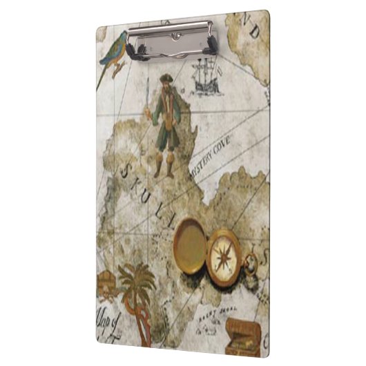 Pirate Map Clipboard Klemmbrett (Links)