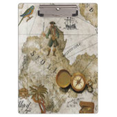 Pirate Map Clipboard Klemmbrett (Vorderseite)
