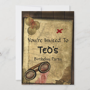 Pirate Map Einladung