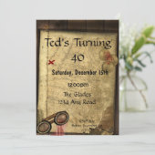 Pirate Map Einladung (Stehend Vorderseite)