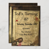 Pirate Map Einladung (Vorne/Hinten)