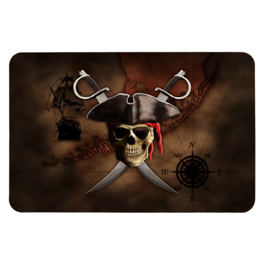 Pirate Map Magnet (Horizontal)
