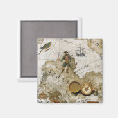 Pirate Map Magnet (Vorderseite/Rückseite)