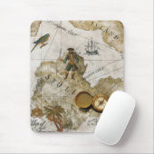 Pirate Map Maus Pad Mousepad (Mit Mouse)