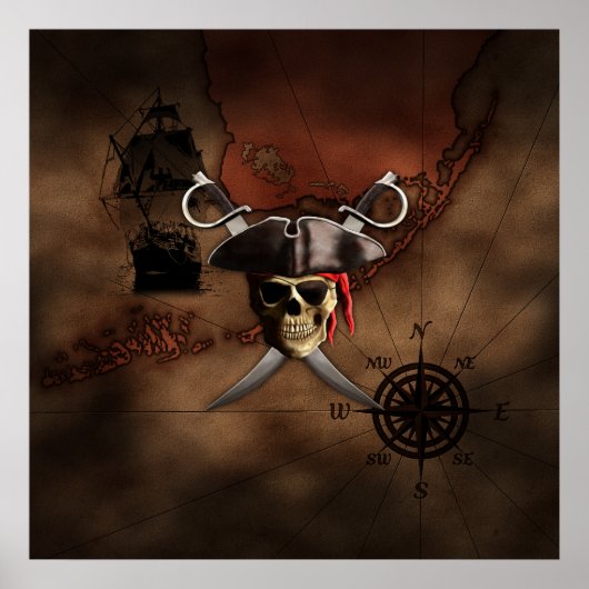 Pirate Map Poster (Vorne)