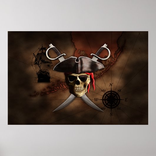 Pirate Map Poster (Vorne)