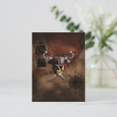 Pirate Map Postkarte (Stehend Vorderseite)