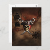 Pirate Map Postkarte (Vorne/Hinten)