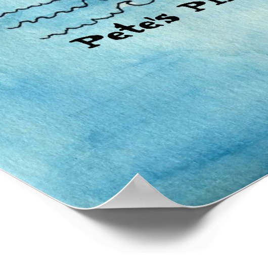 Pirate Map Print - Große Leinwand Poster (Ecke)