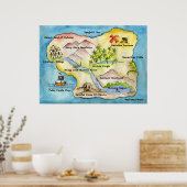 Pirate Map Print - Riesige Auswahl Poster (Küche)