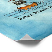 Pirate Map Print - Small Poster (Ecke)