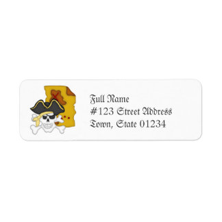 Pirate Map und Crossbones Mailing Labels