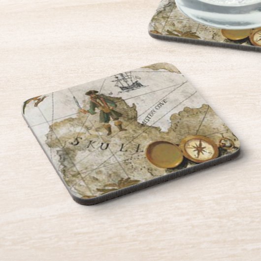 Pirate Map Untersetzer (Linke Seite)