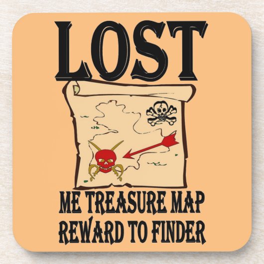Pirate Map Untersetzer (Vorderseite)
