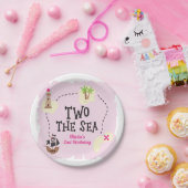 Pirate Map Zwei Sea Pink Geburtstag Pappteller (Party)
