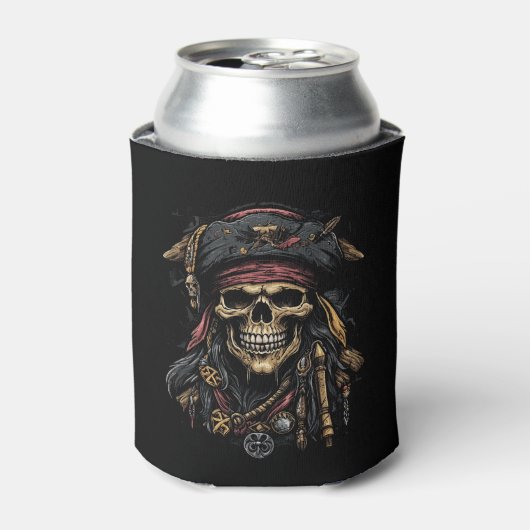 Pirate Mascot Can Cooler Dosenkühler (Kanne Vorderseite)