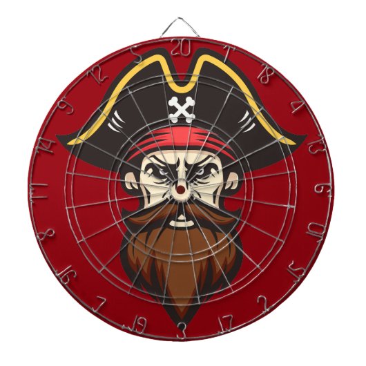 Pirate Mascot Dartboard Dartscheibe (vorne)