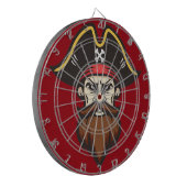 Pirate Mascot Dartboard Dartscheibe (Vorderseite Links)