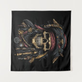 Pirate Mascot Tapestry Wandteppich (Vorderseite (Horizontal))
