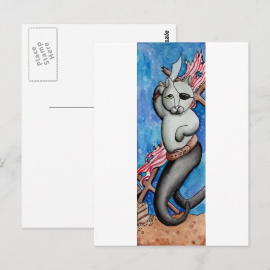 Pirate MerCat Postkarte (Vorne/Hinten)