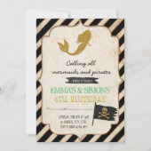 Pirate Mermaid Einladung (Vorderseite)