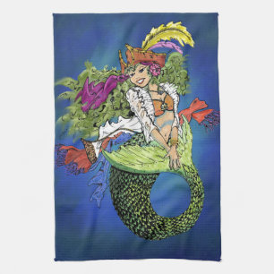 Pirate Mermaid Küchentuch