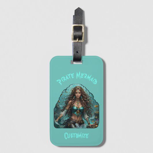 Pirate Mermaid Lady Thunder_Cove Gepäckanhänger (Vorderseite Vertikal)