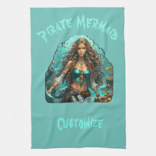 Pirate Mermaid Lady Thunder_Cove Geschirrtuch