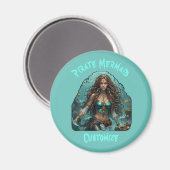 Pirate Mermaid Lady Thunder_Cove Magnet (Vorderseite/Rückseite)