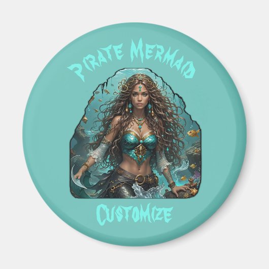 Pirate Mermaid Lady Thunder_Cove Magnet (Vorne)