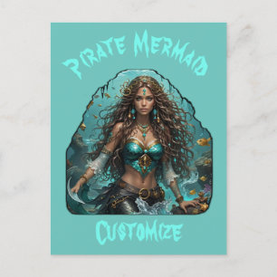 Pirate Mermaid Lady Thunder_Cove Postkarte