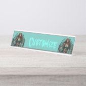 Pirate Mermaid Lady Thunder_Cove Schreibtischnamensplakette (Vorderseite )