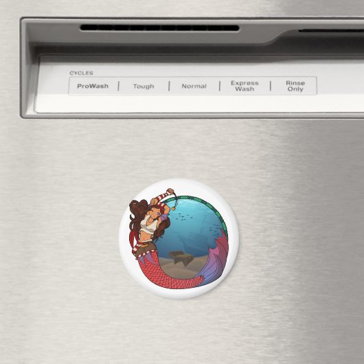 Pirate Mermaid Magnet (In Situ (Geschirrspüler))