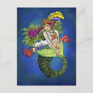 Pirate Mermaid Postkarte
