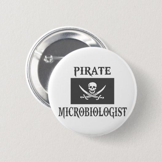 Pirate Microbiologe Button (Vorne & Hinten)
