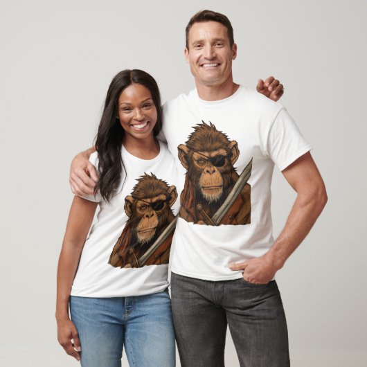 Pirate Monkey mit Schwert - Bold Adventure Art T-Shirt (Unisex)