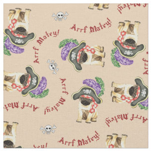 Pirate Mops Fabric Stoff