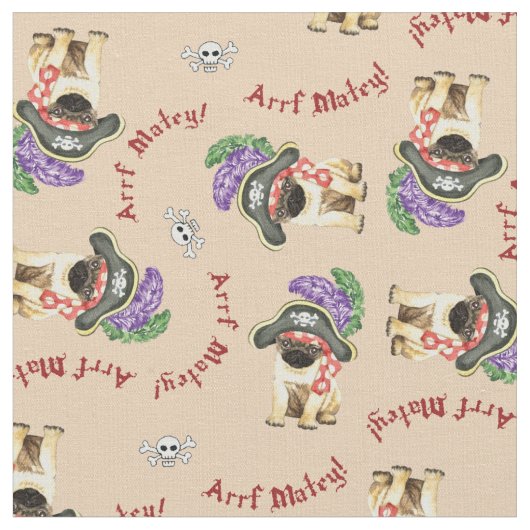 Pirate Mops Fabric Stoff (Nahaufnahme)
