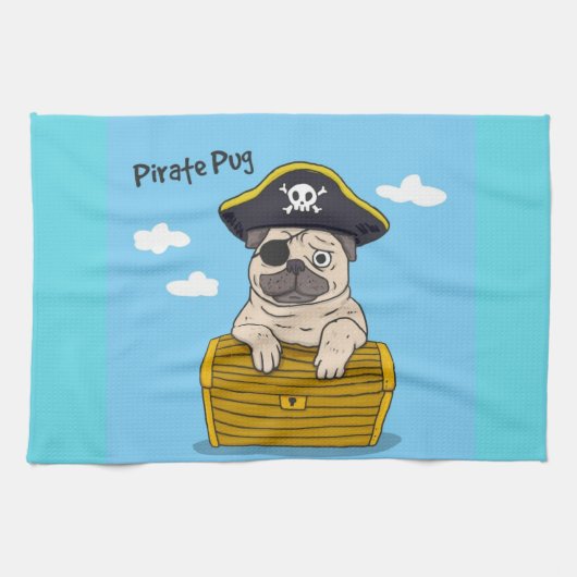 Pirate Mops Geschirrtuch (Horizontal)